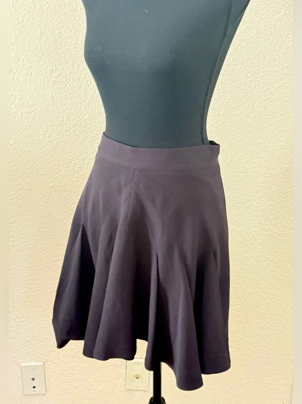 Rare Vintage Cue : Dion Lee 100% Silk Architectural Pleated Mini Skirt US 6